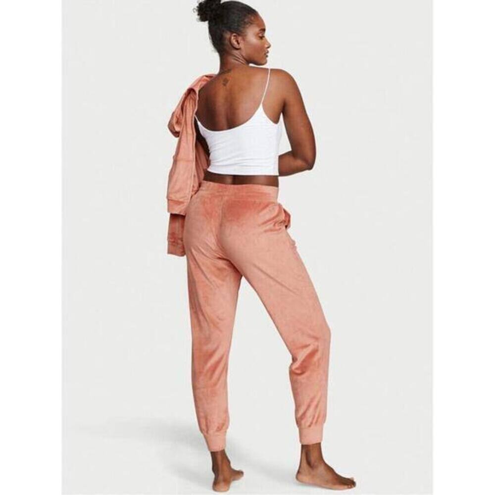 Victoria's Secret On Point Canyon Rose Velour Pants - Size Medium NWT